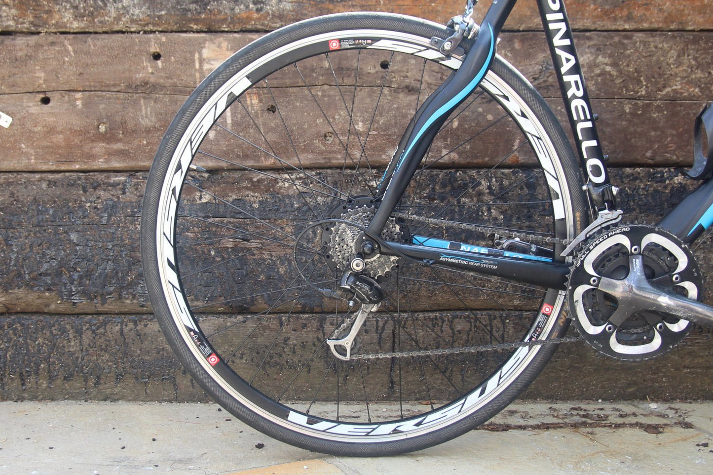 Road bike converted to an e-bike
